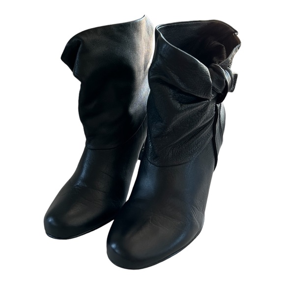 Steve Madden Jessii Leather Ankle Women's Black Bootie Size 6.5 - Picture 5 of 8